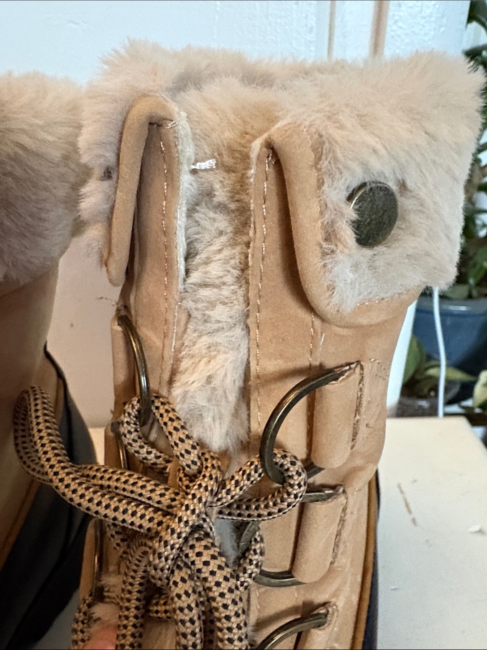 Women's Tan Faux-Fur Winter Boots - Picture 8 of 8